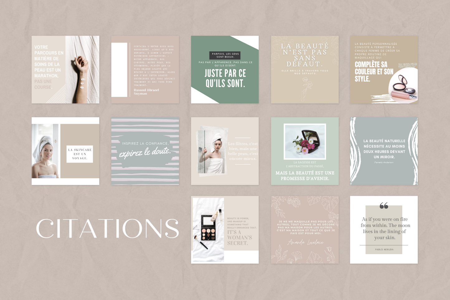 Templates visuels pour spas et salons – contenu digital prêt à l’emploi