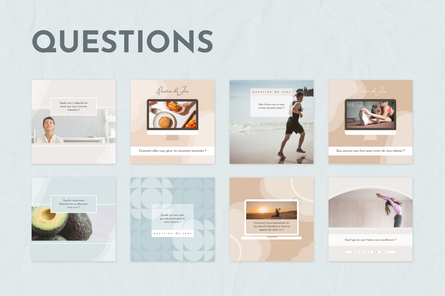 Publication francophone santé – pack visuel pour professionnels du bien-être