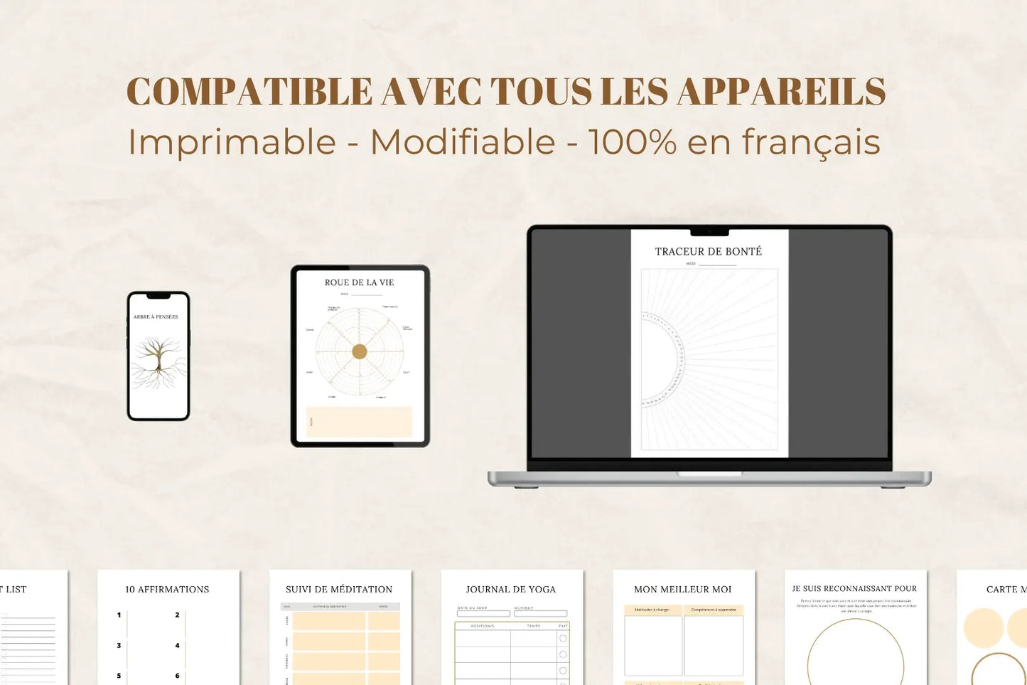 Journal de vision - compatible avec les ordinateurs, tablets et télephones