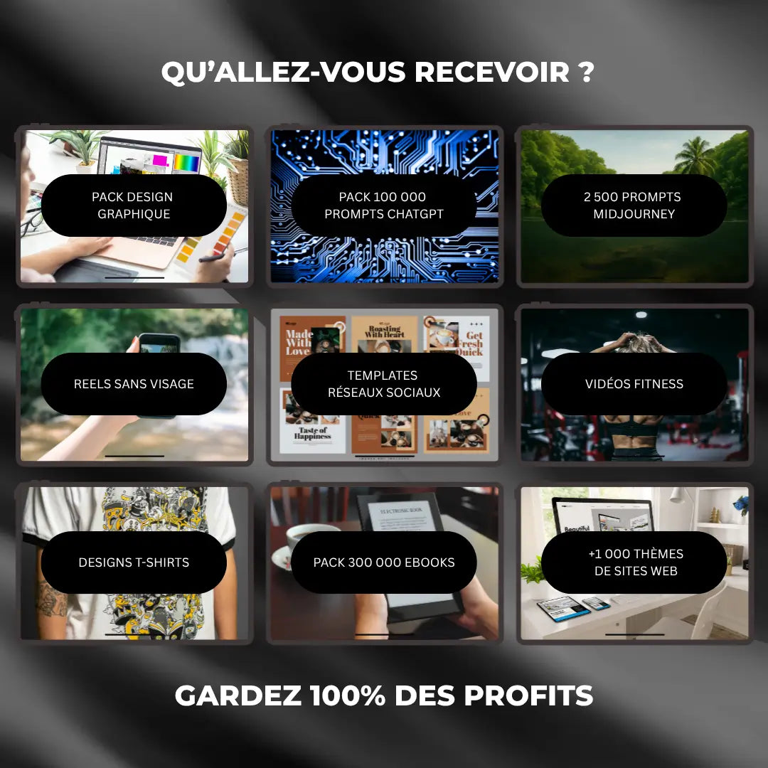 Produits digitaux avec droit de revente PLR et MRR bundle complet pour revenus passifs en ligne