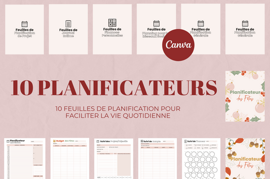 10 planificateurs en français – templates Canva pour organisation personnelle