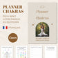 Planner Chakras personnalisable dans Canva pour suivre l'équilibre des 7 chakras et développer une routine de bien-être.