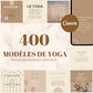 400 modèles yoga en français – templates Canva pour réseaux sociaux