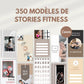 350 modèles stories fitness en français – templates Canva format vertical