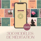 300 modèles de méditation en français – templates Canva pour réseaux sociaux