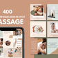 400 modèles massage en français – templates Canva pour réseaux sociaux
