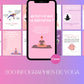 300 infographies yoga en français – templates Canva pour réseaux sociaux