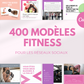 400 modèles fitness féminin en français – templates Canva pour réseaux sociaux