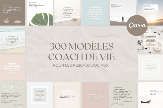 300 modèles coach de vie en français – templates Canva pour réseaux sociaux
