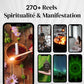 270+ Reels Spiritualité & Manifestation prêts à publier pour Instagram, TikTok, Facebook et Pinterest.