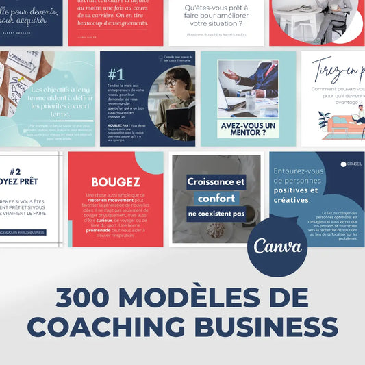 300 modèles coaching business en français – templates Canva pour réseaux sociaux