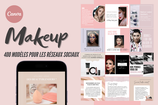 400 modèles makeup en français – templates Canva pour réseaux sociaux