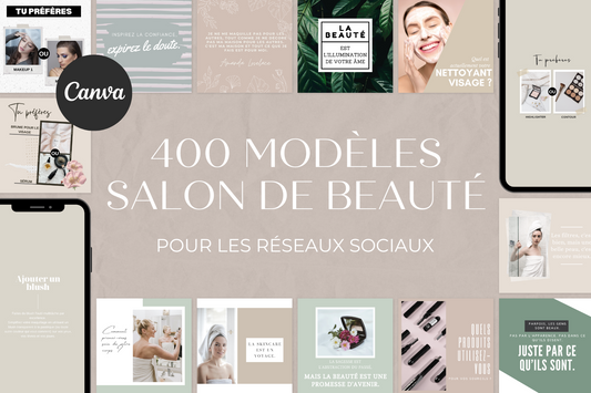 400 modèles salon de beauté – templates Canva en français pour réseaux sociaux