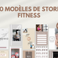 350 modèles stories fitness en français – templates Canva format vertical