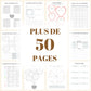 Planner de spiritualité imprimable avec pages de réflexion, intentions et développement personnel pour le bien-être.