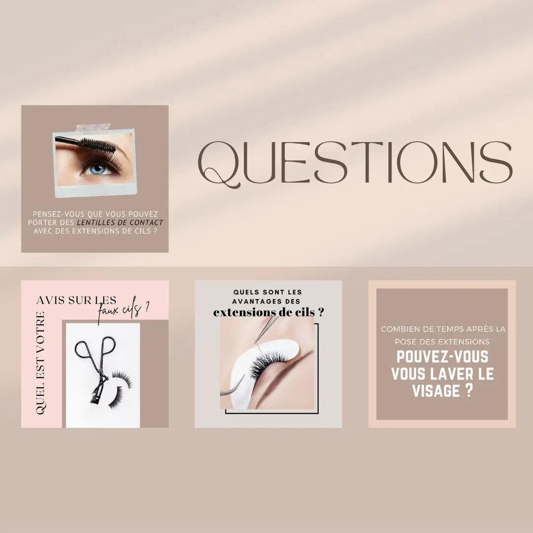 Publication Instagram pour lash artists – modèles prêts à l’emploi