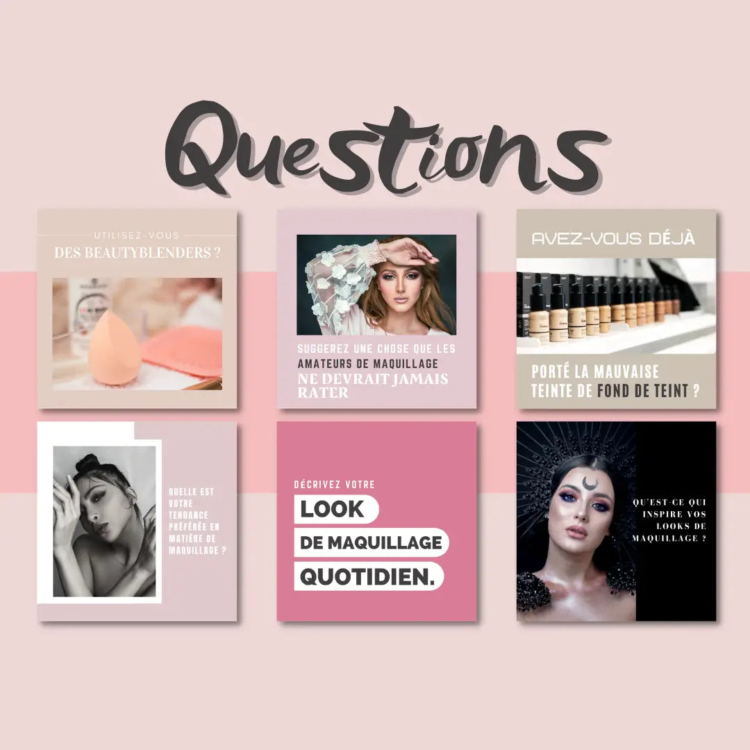 Contenu beauté professionnel – publications Instagram prêtes à l’emploi
