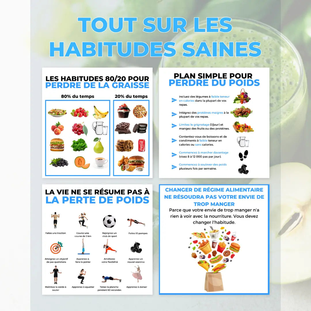 Visuels inspirants pour Instagram – habitudes saines et développement personnel