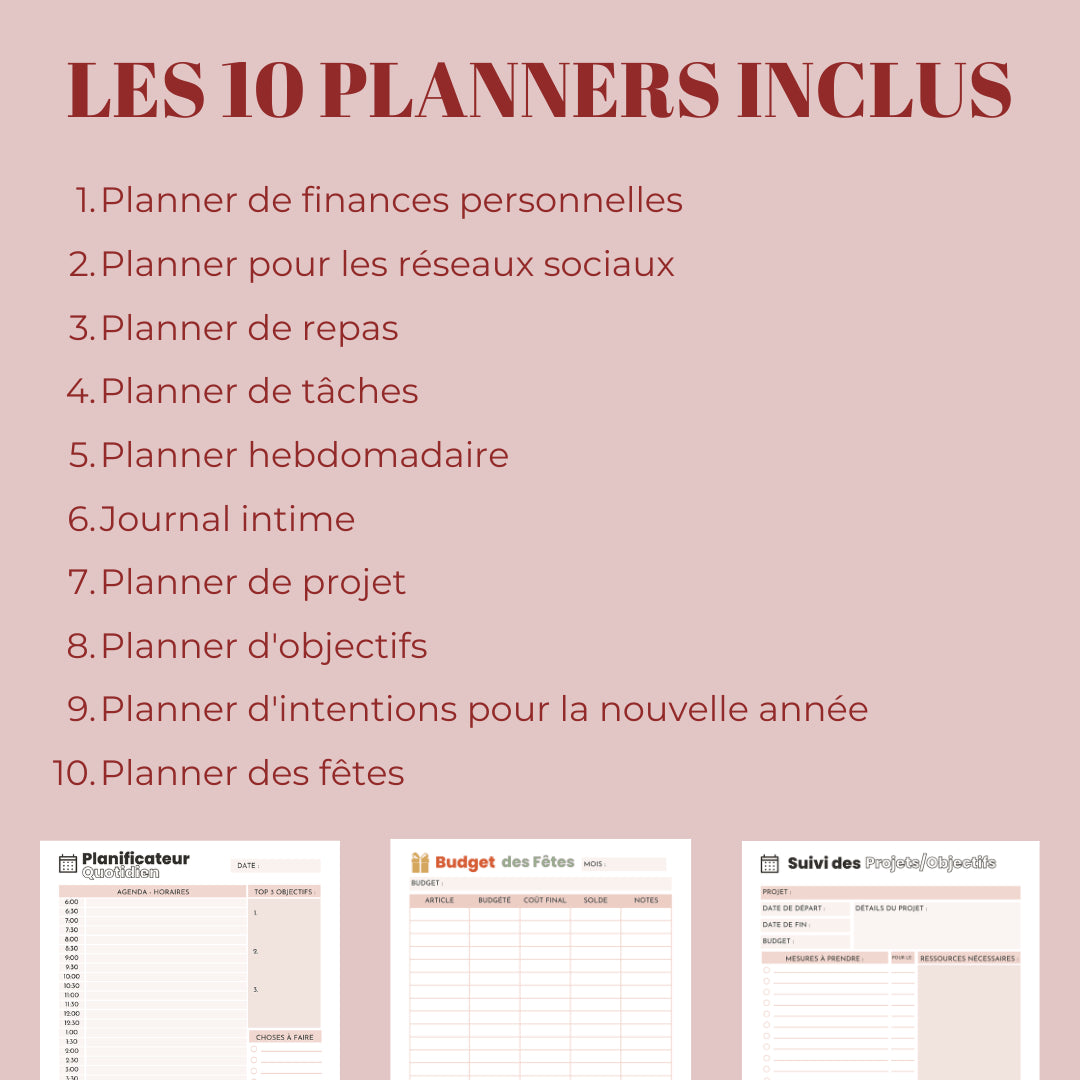 Templates organisation Canva – feuilles modifiables pour vie quotidienne
