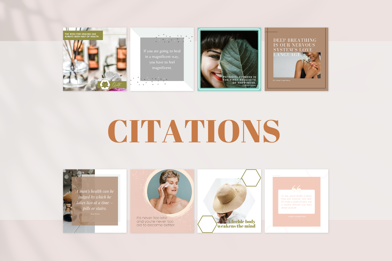 Canva templates santé – contenu développement personnel modifiable