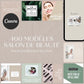 400 modèles Canva pour salon de beauté en français, parfaits pour Instagram et Facebook