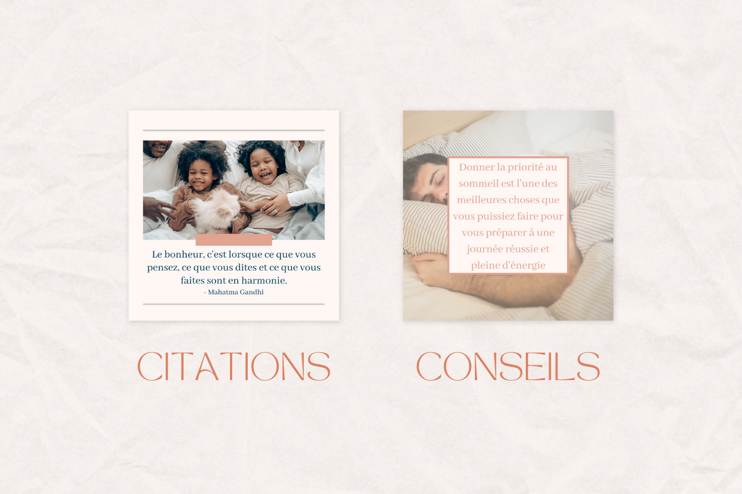 Visuels bien-être pour Instagram – citations, questions et conseils inspirants