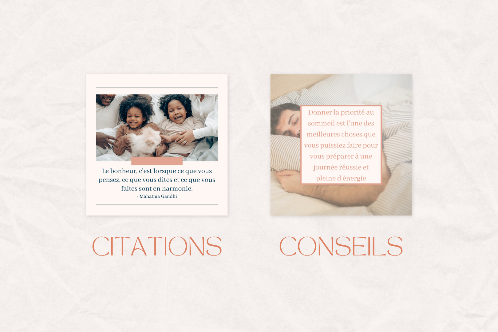 Visuels bien-être pour Instagram – citations, questions et conseils inspirants
