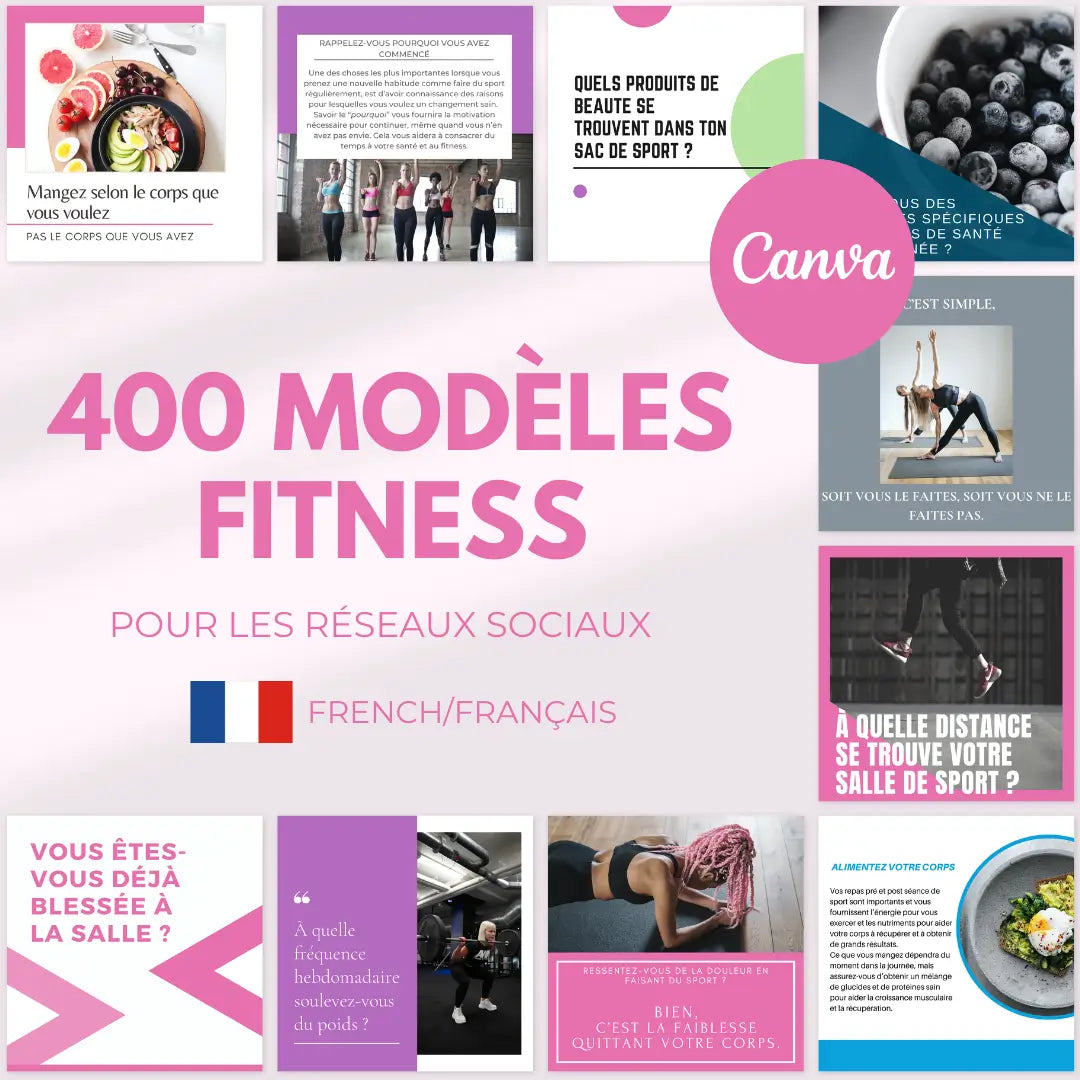 Visuels Instagram fitness femme – citations, conseils et posts engageants