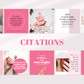 Templates Canva pour stylistes ongulaires – citations, conseils et promos