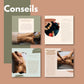Visuels bien-être et massage – citations, astuces et contenus promotionnels
