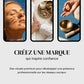 Photos esthétiques de méditation, cristaux, bols chantants et spiritualité pour une identité visuelle professionnelle.