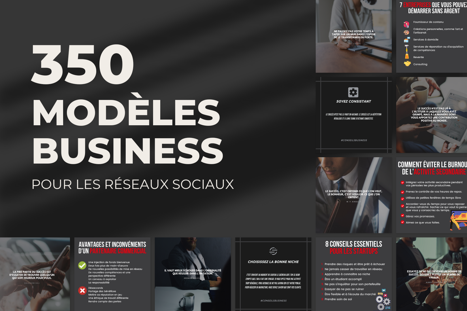 350 modèles business en français – templates Canva pour réseaux sociaux
