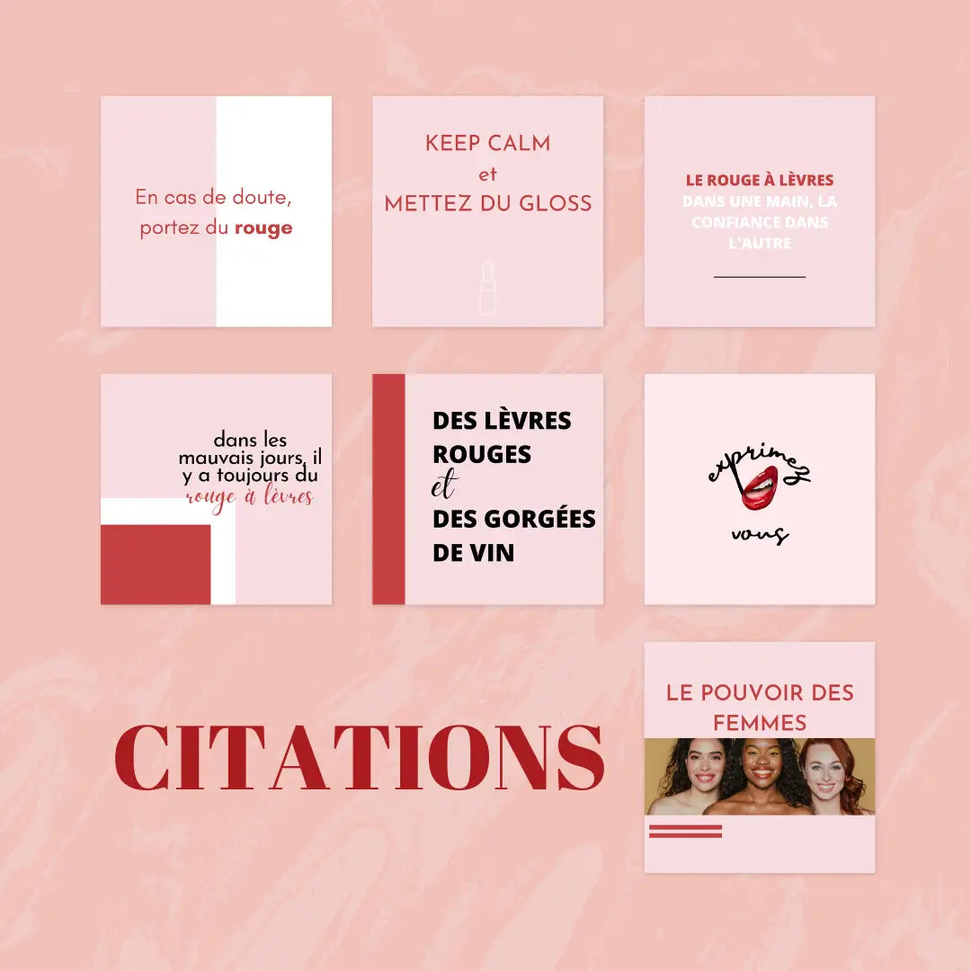 Contenu beauté pour Instagram – publication esthétique autour des lèvres
