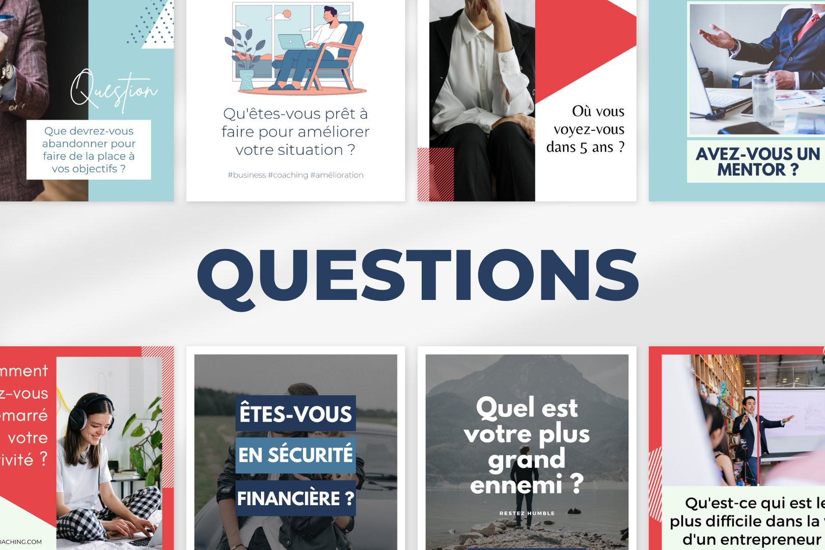 Templates business pour Instagram – visuels engageants pour coachs et mentors