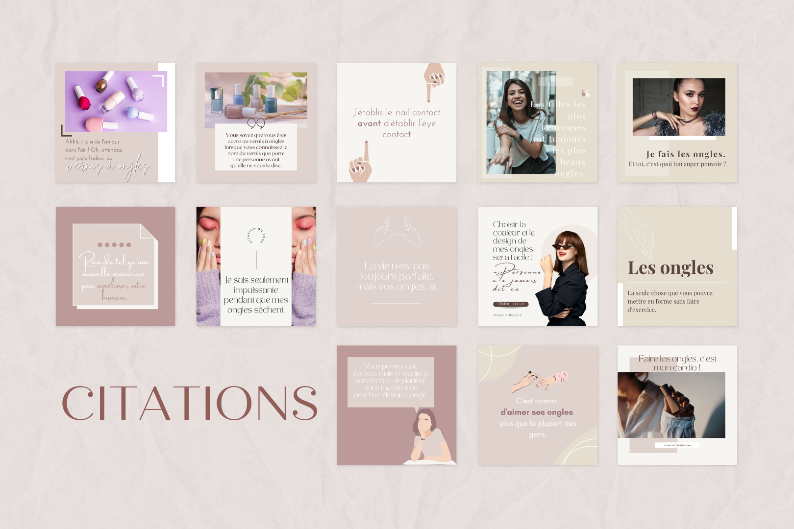 Canva templates onglerie – contenu esthétique prêt à l’emploi