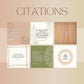 Visuels mindfulness – citations, conseils et exercices modifiables dans Canva