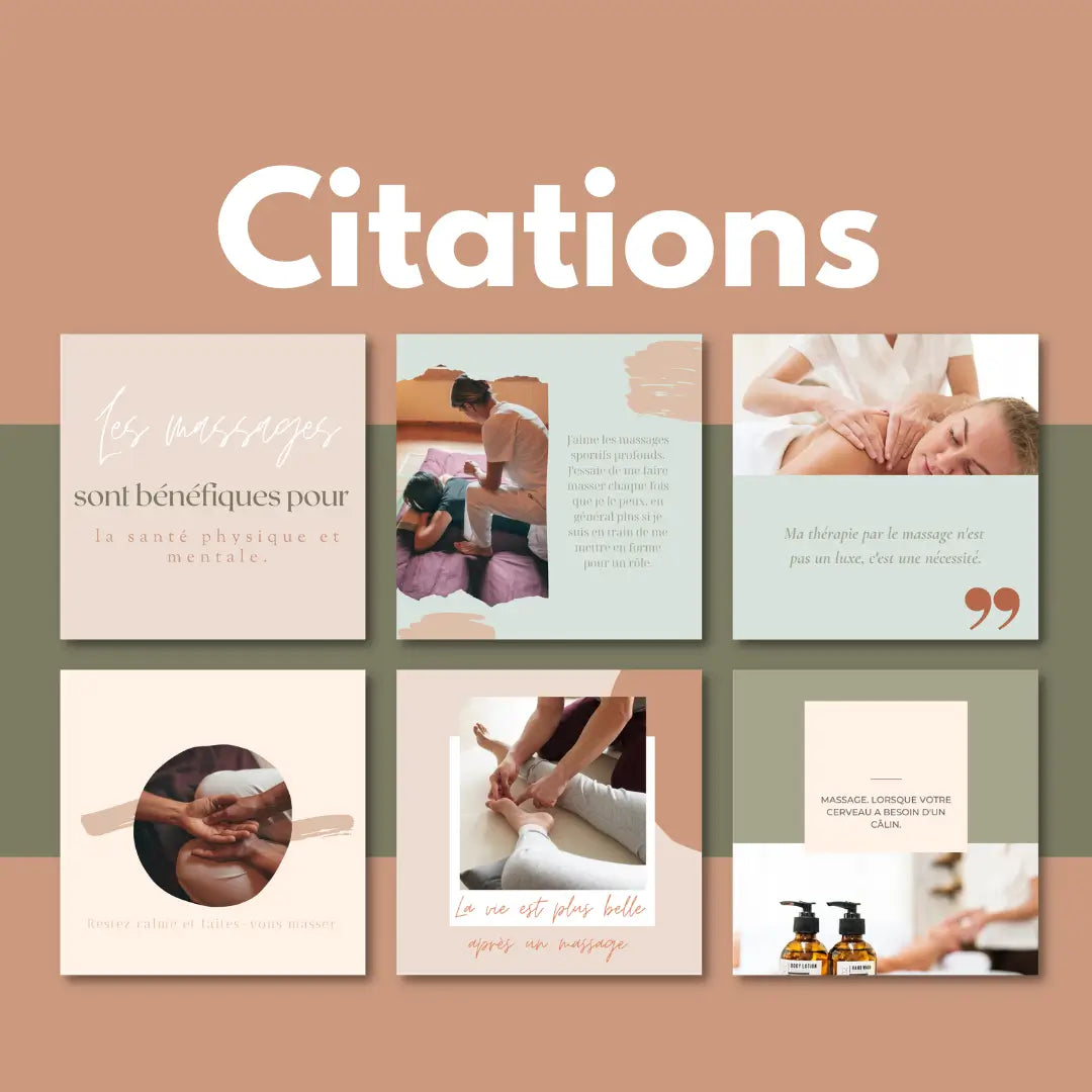 Canva templates pour esthéticiennes et masseurs – publication professionnelle