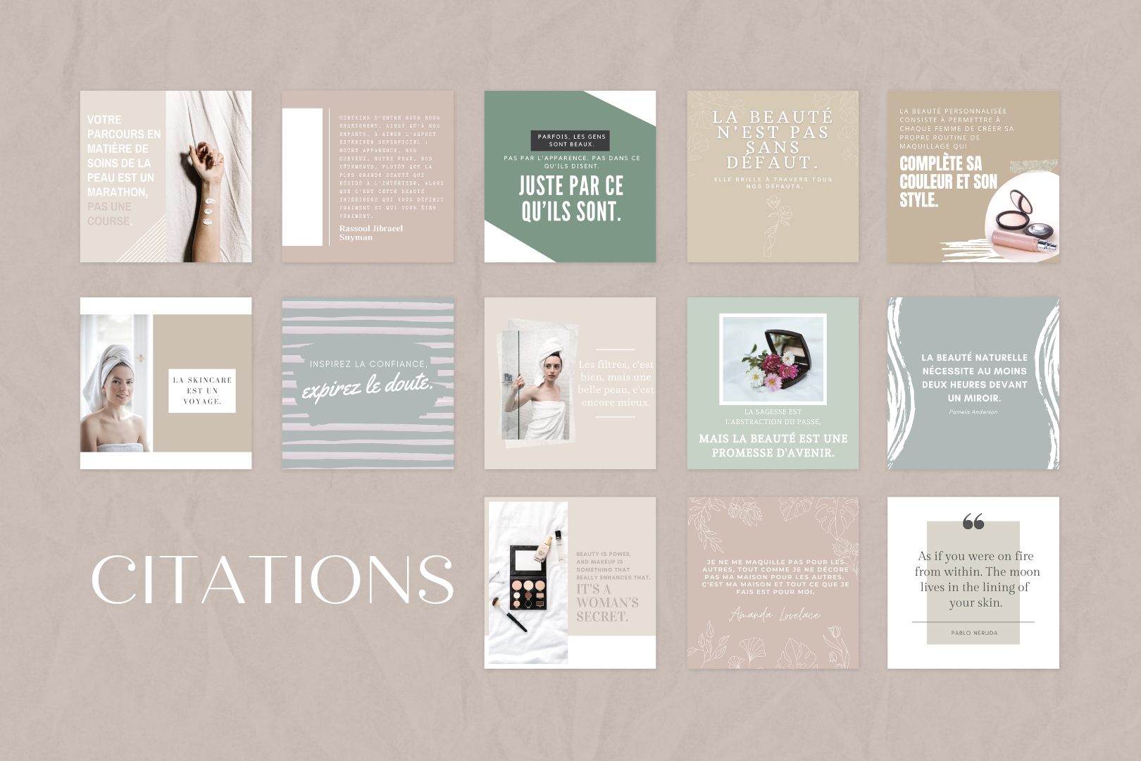 Templates visuels pour spas et salons – contenu digital prêt à l’emploi