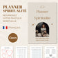 Planner Spiritualité personnalisable dans Canva pour développer une routine spirituelle et pratiquer le journaling au quotidien.