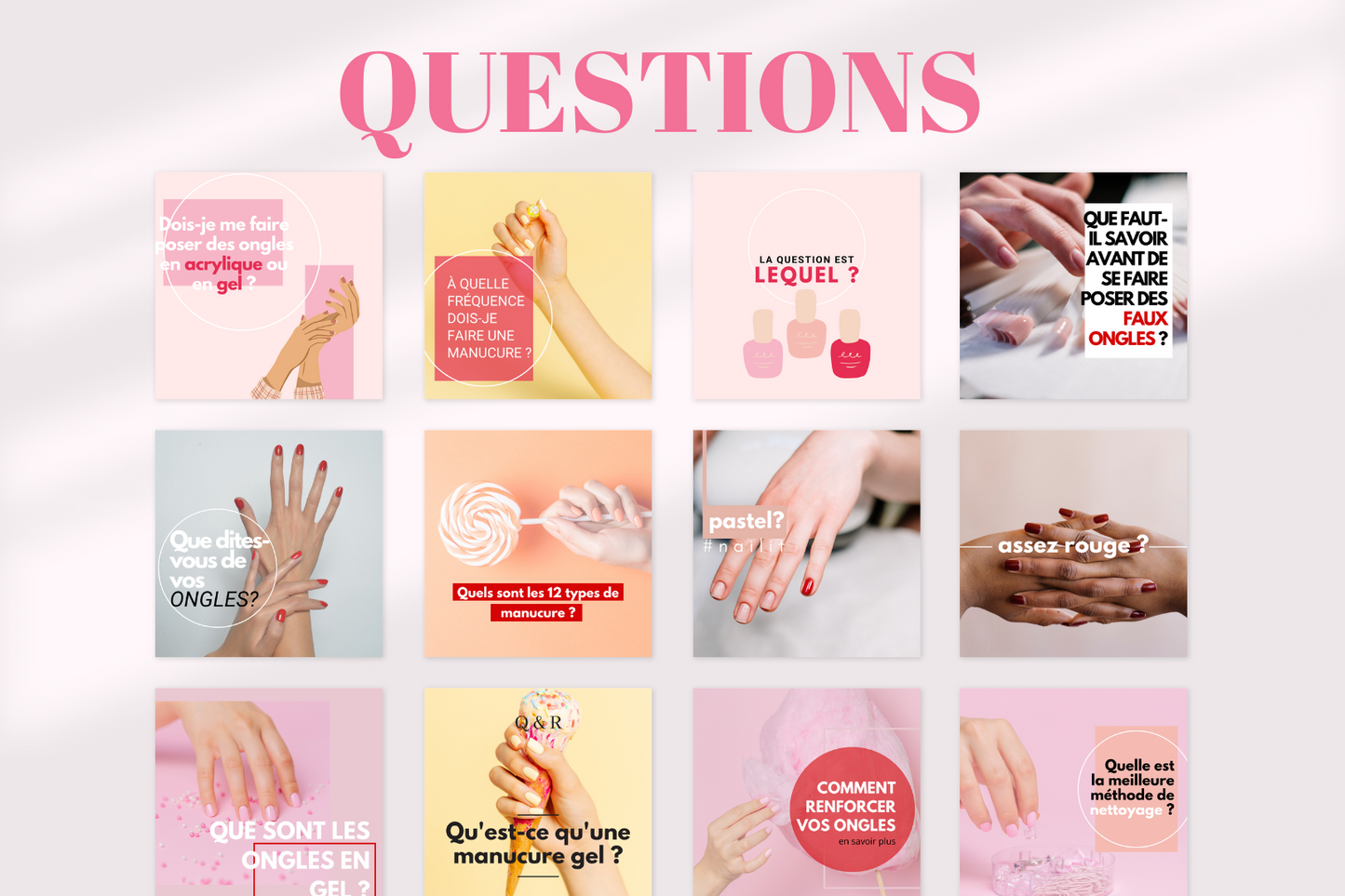 Contenu digital beauté – visuels professionnels pour faux ongles