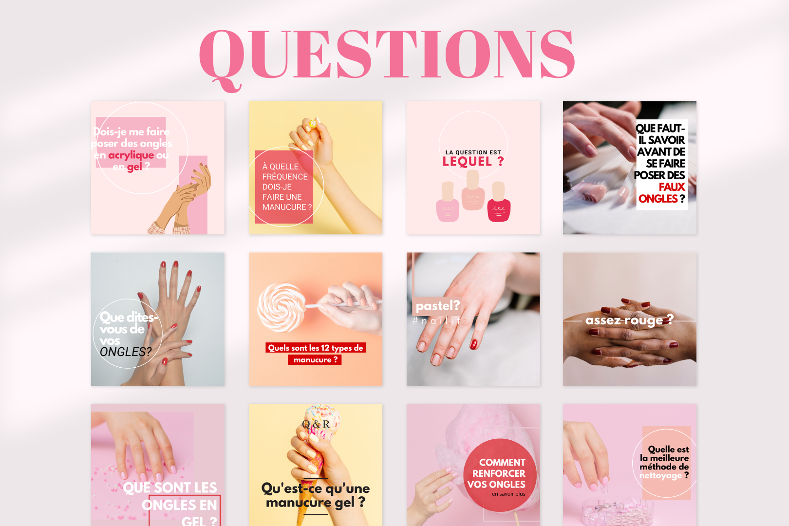 Contenu digital beauté – visuels professionnels pour faux ongles
