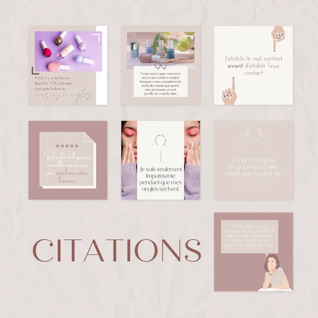 Canva templates onglerie – contenu esthétique prêt à l’emploi