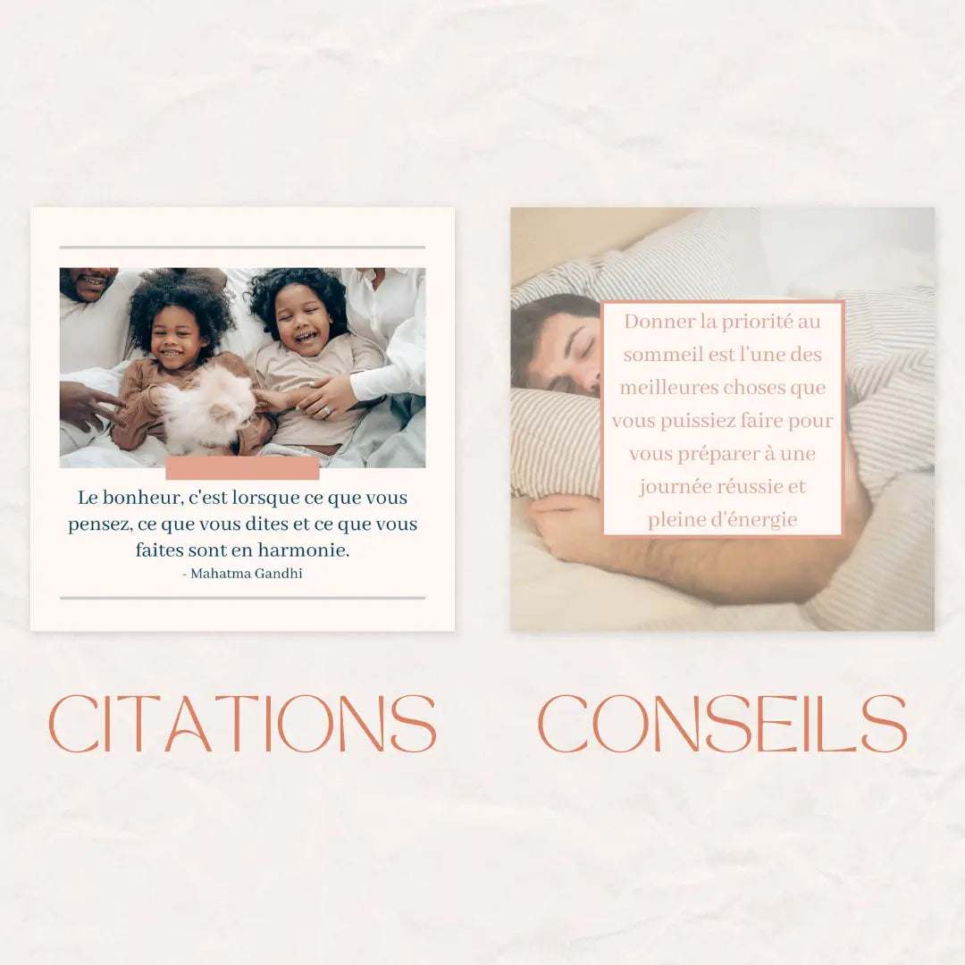 Visuels bien-être pour Instagram – citations, questions et conseils inspirants