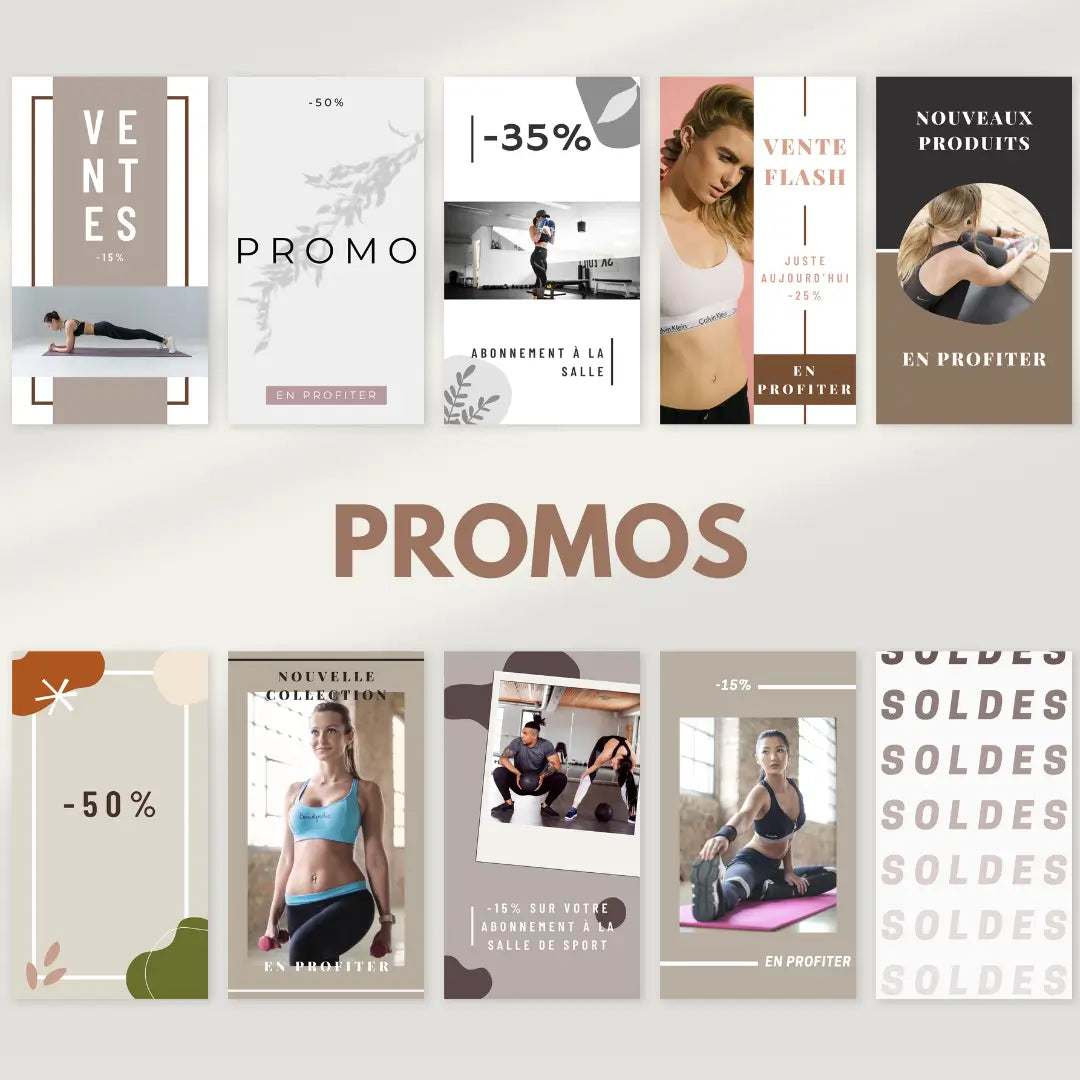 Canva templates fitness – contenu 1080x1920 pour stories percutantes