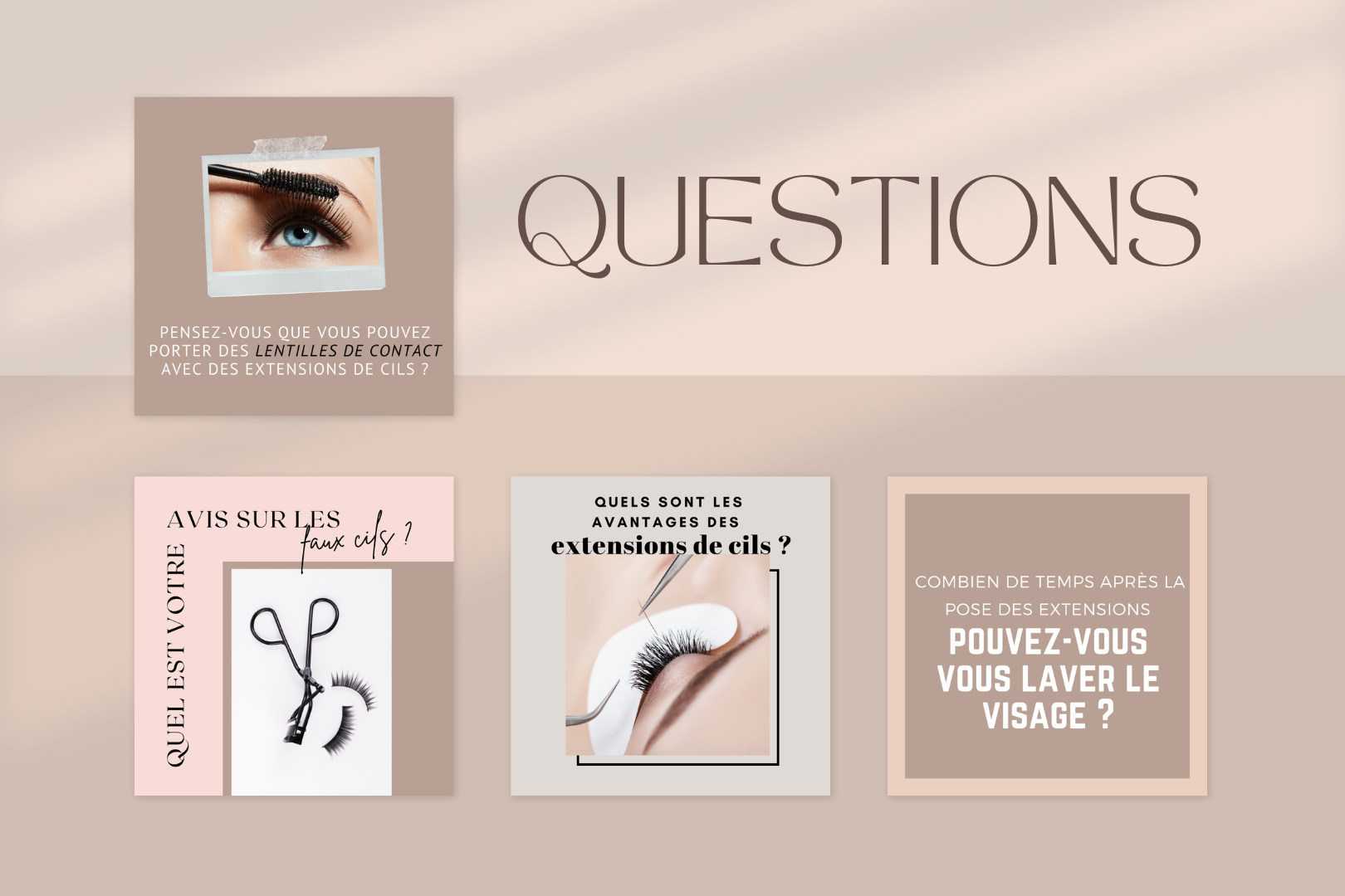 Templates cils promotionnels – contenu visuel pour professionnels de la beauté