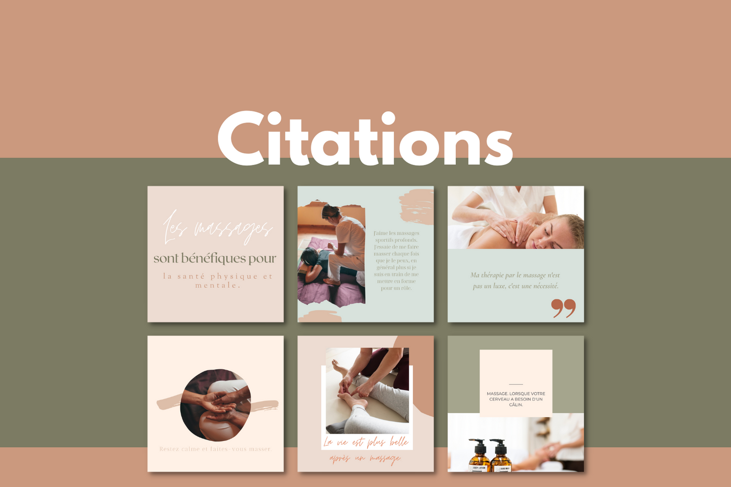 Canva templates pour esthéticiennes et masseurs – publication professionnelle