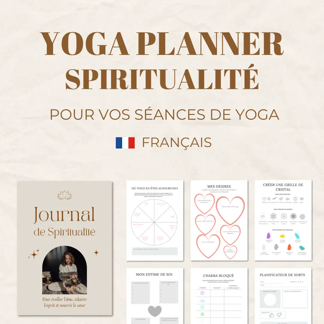 Planner bien-être et spiritualité pour professeurs de yoga