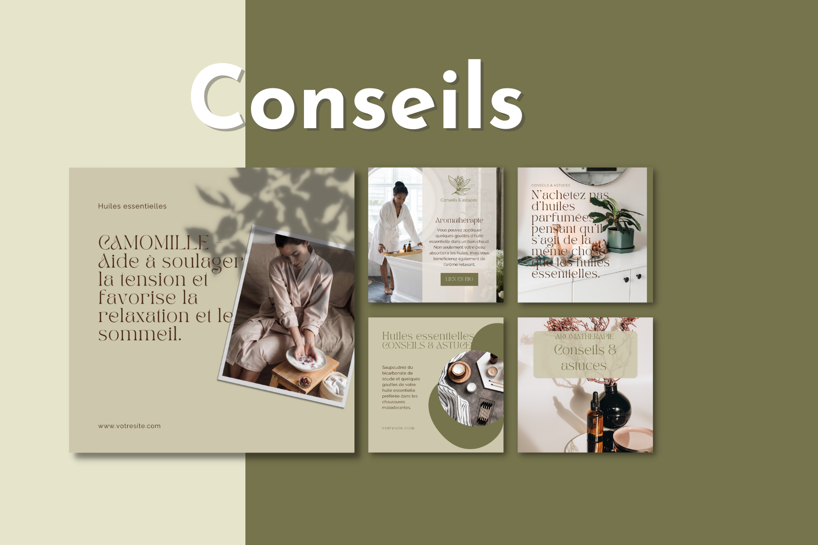 Contenu digital en français – publication aromathérapie pour Instagram