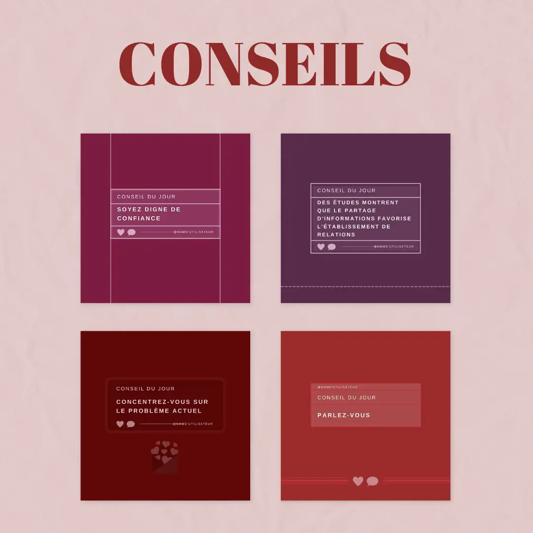 Contenu interactif sur les relations – pack de publications prêtes à l’emploi