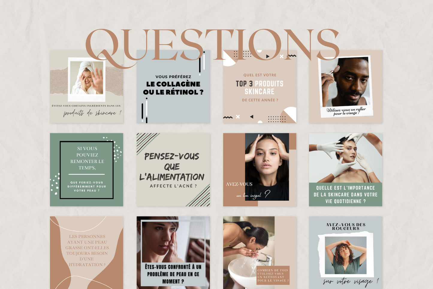Canva templates francophones – visuels skincare prêts à l’emploi